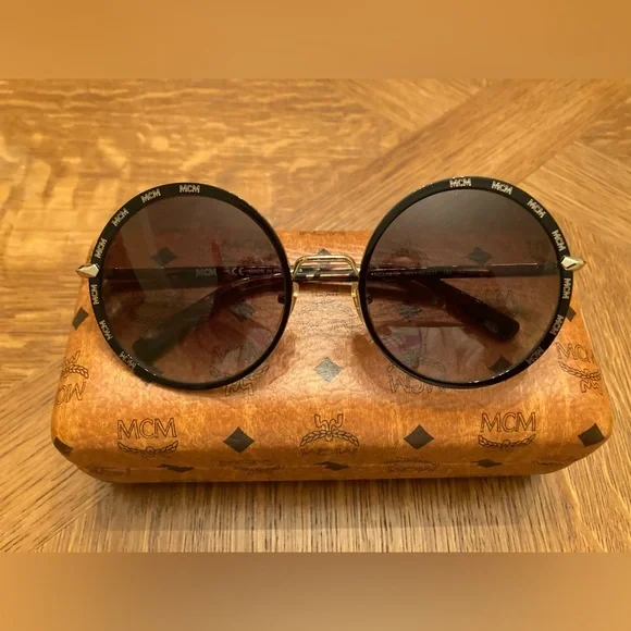 MCM MCM129S Rounded Aviator Sunglasses with Side Shield Detail MCM MCM129S-740 Sunglasses - Walmart.com main image 3